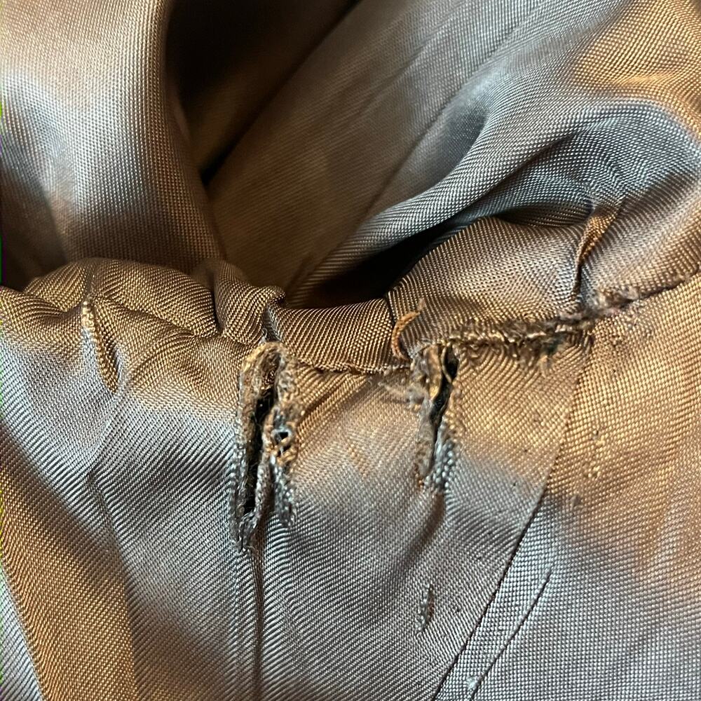 Vintage 90s Ralph Lauren Wool-Blend Herringbone Tweed Blazer Made in USA Size 6 - Picture 12 of 13